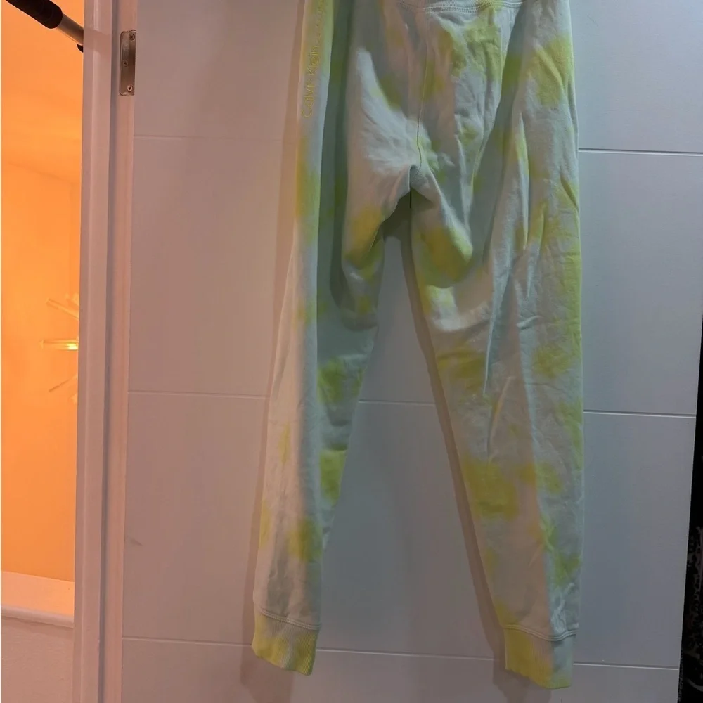 Tie-Dye Yellow & White Sweatpants